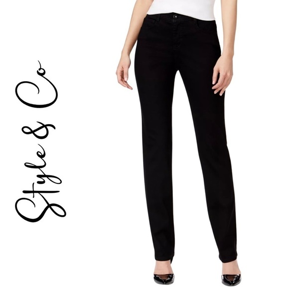 Style & Co Ankle Black Tummy Slimming Jeans - Picture 1 of 8